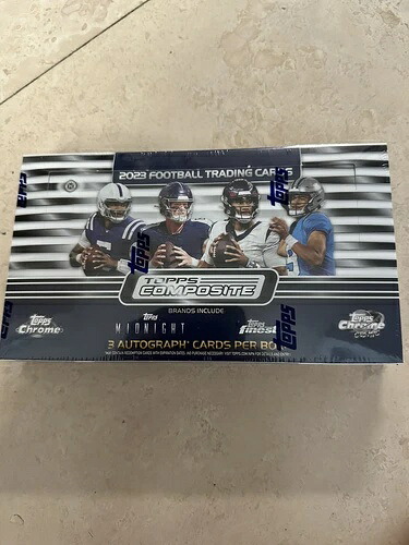 2023 Topps コンポジット フットボール ホビー ボックス、工場で密封され、1 箱あたり 3 枚のオートカード入り!|トレーディングカード ラフテル