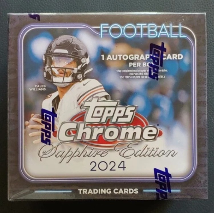 2024 Topps Chrome Sapphire Football Hobby Box - 手持ち！1 AUTO - 工場未開封｜トレーディングカード　ラフテル