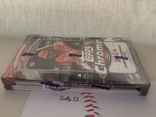 工場未開封 2024 TOPPS クローム ベースボール ホビーボックス 1 オート エリー メリル 24パック|トレーディングカード ラフテル
