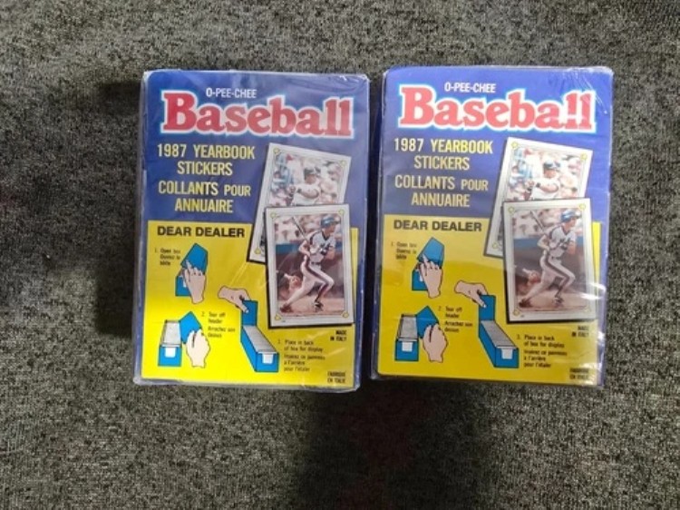 1987 OPC & Topps 野球ステッカー 未開封 ワックスボックス 密封｜トレーディングカード　ラフテル