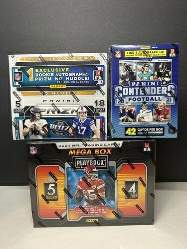 NFL 2021 密封ホビーボックス ロット (3) プリズム ノーハドル パニーニ プレイブック コンテンダーズ｜トレーディングカード　ラフテル