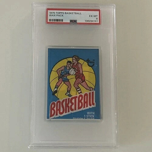 1975 Topps バスケットボール シールワックスパック PSA 6 新品スラブ マローン・ガービン RC の可能性あり｜トレーディングカード　ラフテル