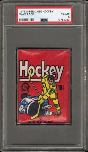 1975年 O-Pee-Chee ホッケー シールワックスパック PSA 6 非常に良い新品｜トレーディングカード　ラフテル