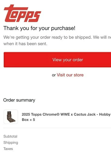 2025 Topps Chrome WWE x Cactus Jack ホビーボックス トラヴィス・スコット 注文確定｜トレーディングカード　ラフテル