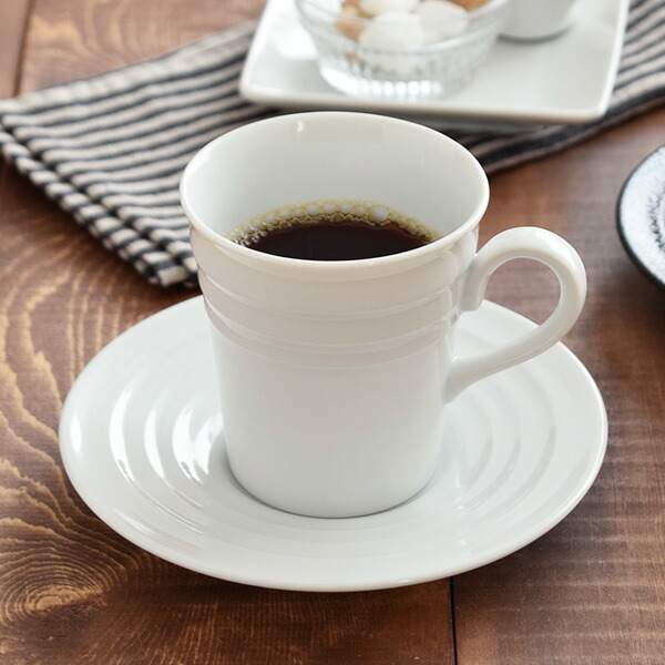 数量限定 トール コーヒーカップ ソーサー ボーダー ホワイト コーヒーマグ カップ コップ お皿 プレート 中皿 来客セット おもてなし 食器セット 洋食器 白い食器 カフェ食器 カフェ風 モダン シンプル おしゃれ Cmdb Md