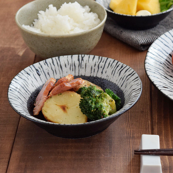 楽天市場】浅鉢 16.5cm 油滴ブラック 和食器 中鉢 鉢 ボウル 取り鉢 副