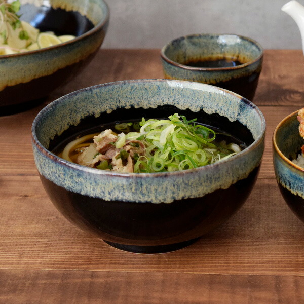 どんぶり お好み丼 大 天目白流し 和食器 丼 黒い食器 丼ぶり 多用丼 ...