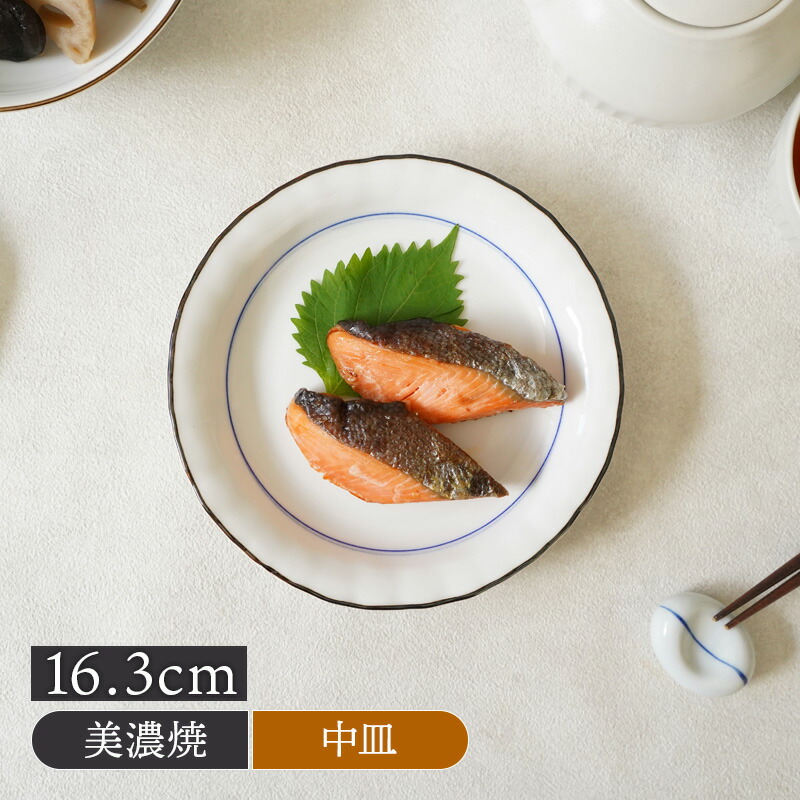 楽天市場】【最大2000円クーポン〜12/26 1:59】中皿 16.3cm 縁さび呉須