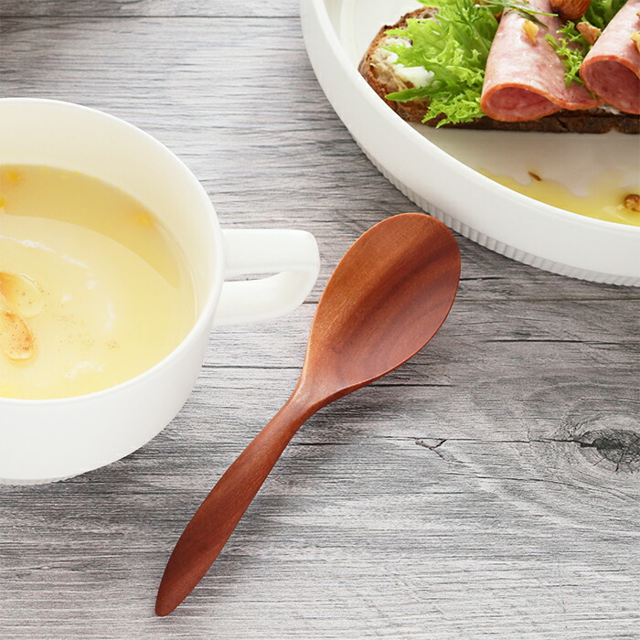 リゾットスプーン 木製 Wood Nスプーン 木製スプーン おしゃれ レンゲ 木製レンゲ ナチュラル れんげ カレースプーン デザートスプーン スープスプーン ウッド カトラリー カフェ風 カフェ食器 かわいい 可愛い シンプル Tougei