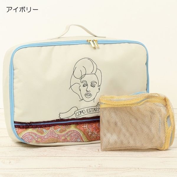 ポーチ レディースバッグ レディースファッション Face 刺繍 Big 下着ケース おしゃれ スマート 女の子 華やか 旅 大人の女性 旅行 トラベル ポーチ レディースバッグ レディースファッション Face 刺繍 Big 下着ケース おしゃれ スマート 女の子 華やか 旅 大人の女性