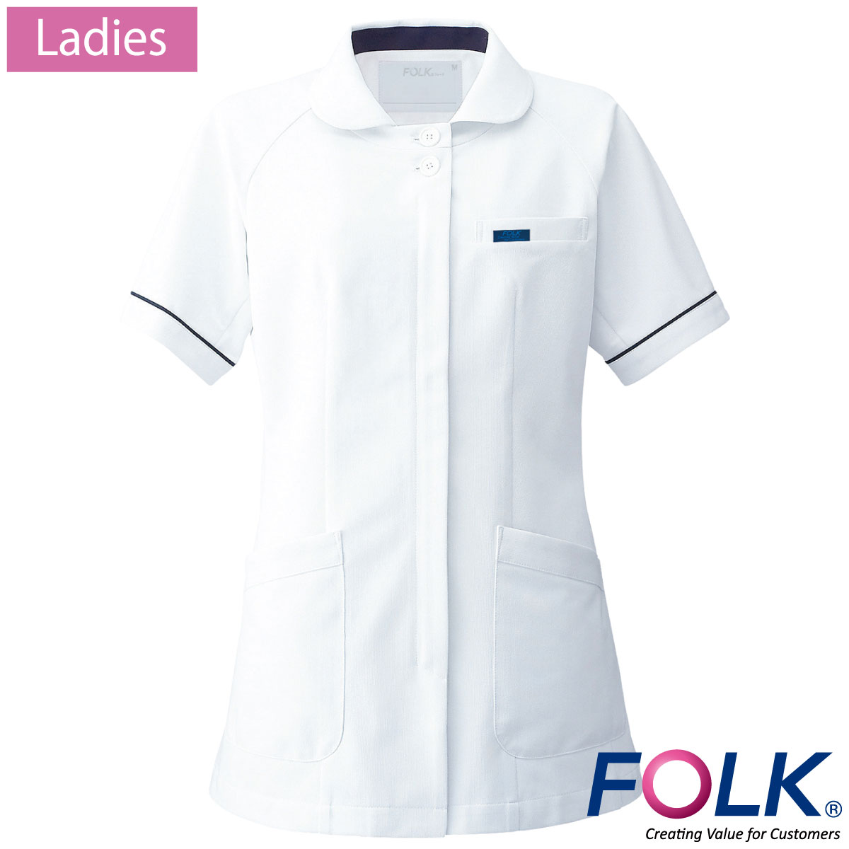 チュニック 2014CR S～4L 女性用 フォーク FOLK ホワイト 1色展開