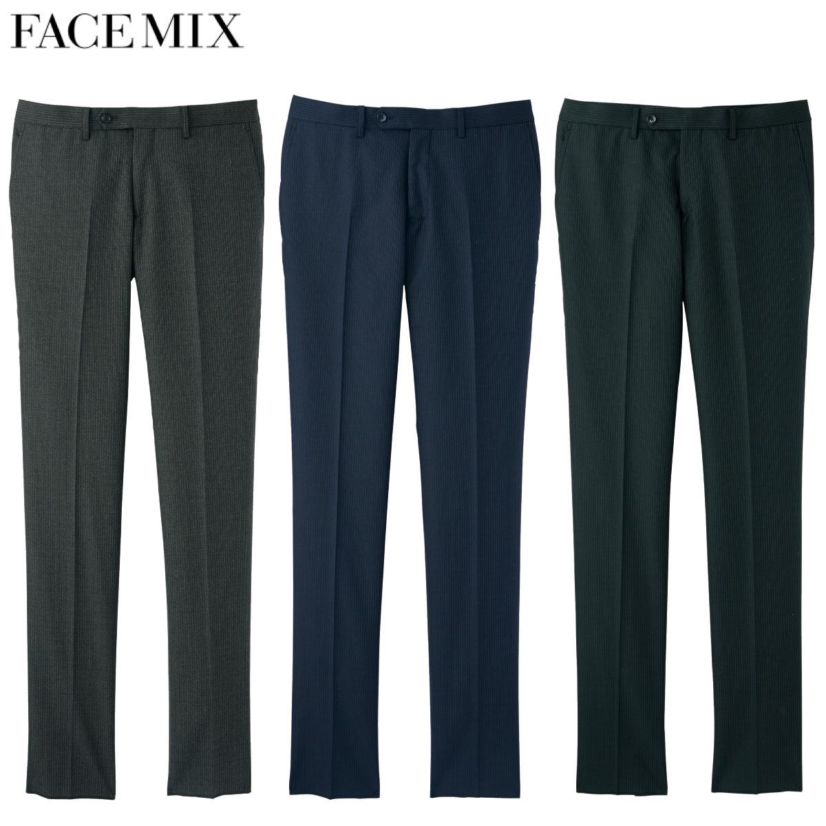 メンズノータックストレッチパンツ FP6017M 70～91 男性用 FACEMIX フェイスミックス 3色展開