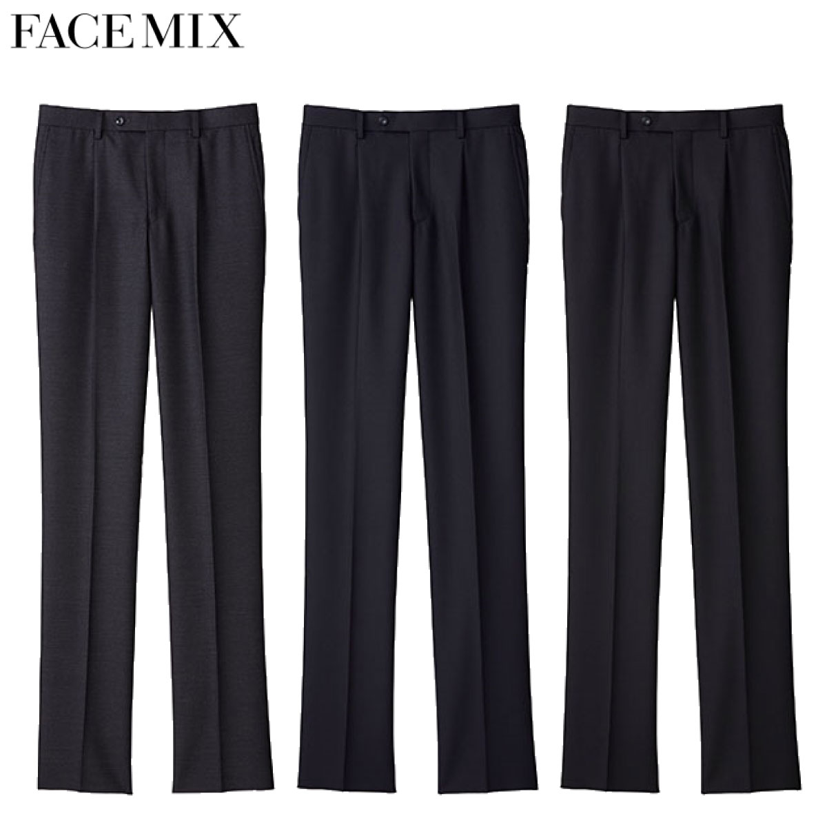 メンズワンタックストレッチパンツ FP6022M 70～106 男性用 FACEMIX フェイスミックス 3色展開｜ユニフォーム工房　フレンド