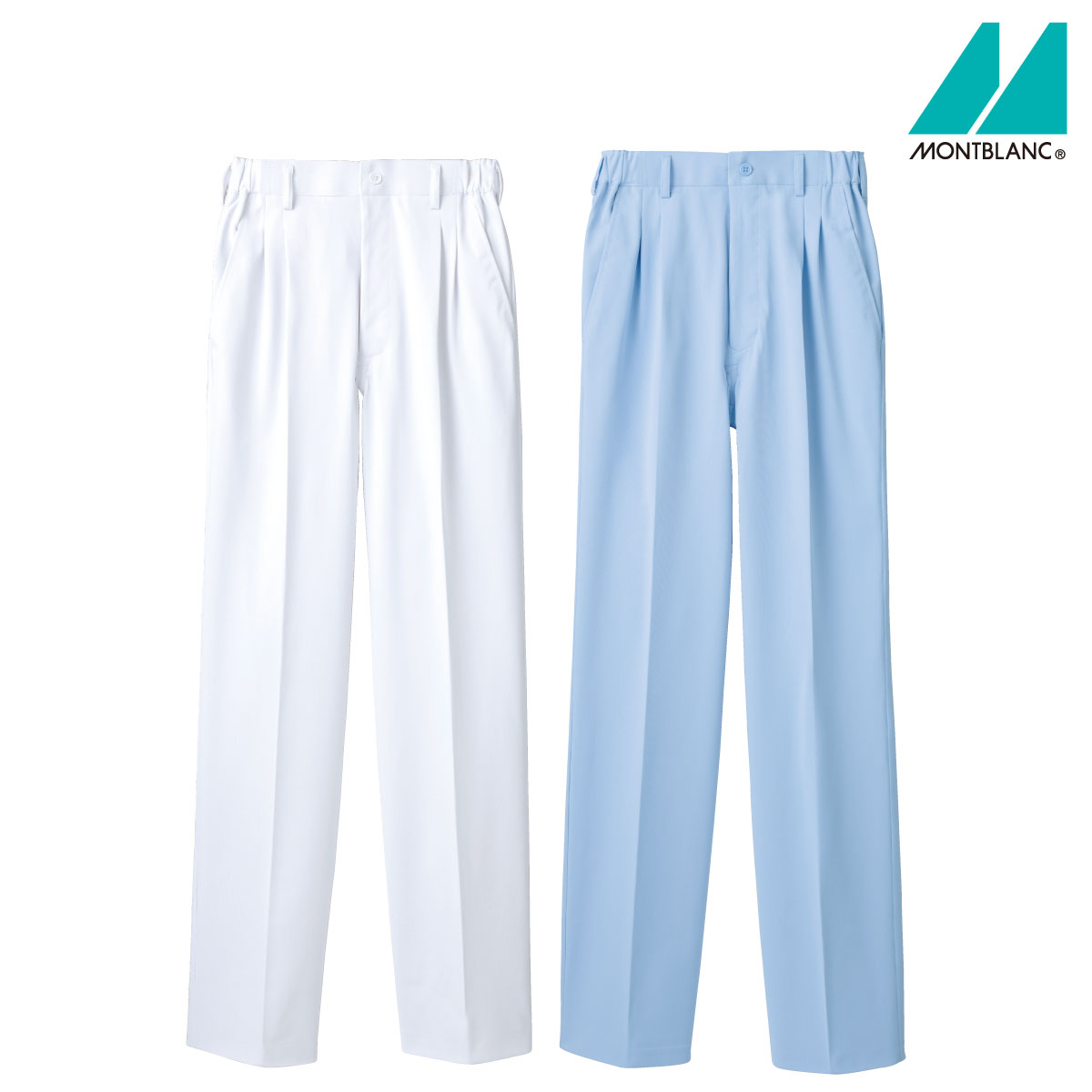 パンツ(ツータック・両脇ゴム)72-1141-1143 S~3L 男性用 メンズ 住商モンブラン MONTBLANC 2色展開