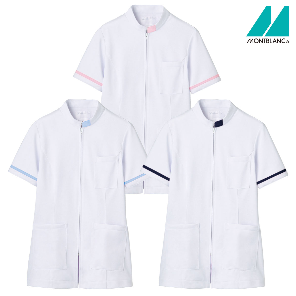 ジャケット（半袖）73-1282-1284-1288 S～3L 女性用 レディス 住商モンブラン MONTBLANC 3色展開