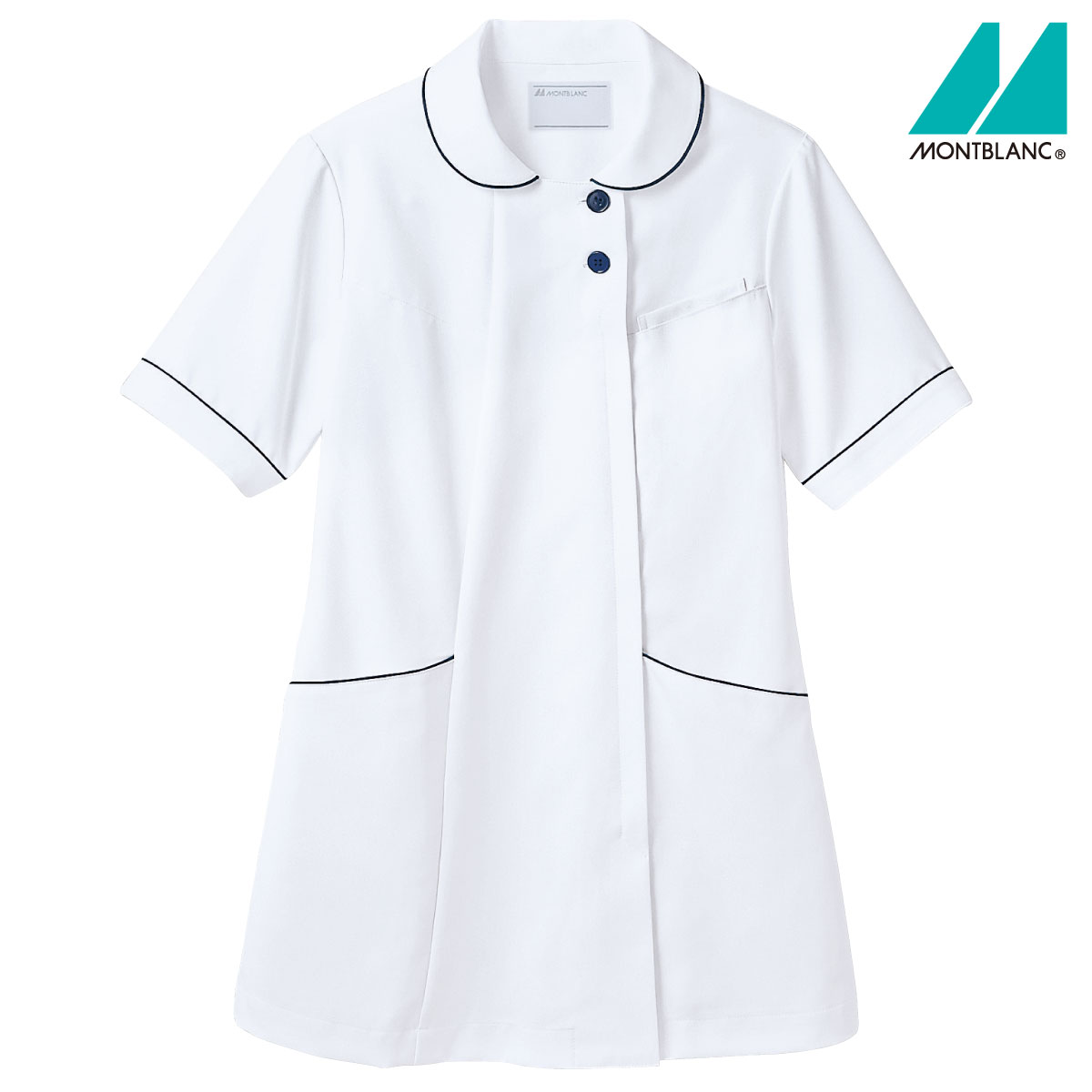 ナースジャケット（半袖）73-1968 S～3L 女性用 レディス 住商モンブラン MONTBLANC NEW-NURSE-SERIES 1色展開