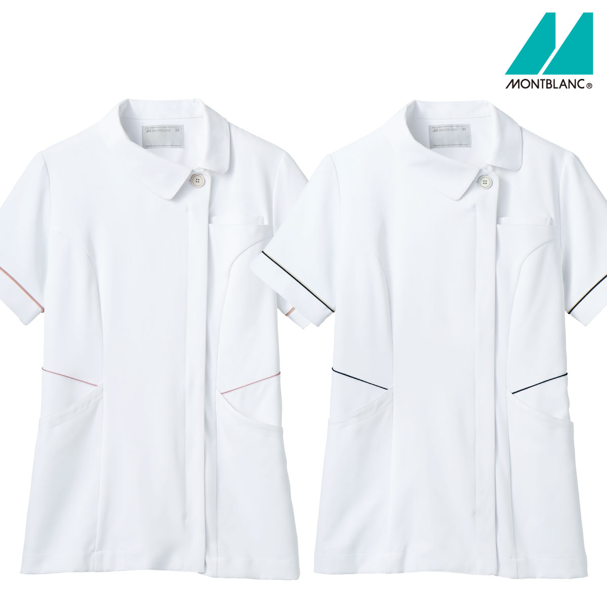 ナースジャケット（半袖）73-2042-2048 S～3L 女性用 レディス 住商モンブラン MONTBLANC NEW-NURSE-SERIES 2色展開
