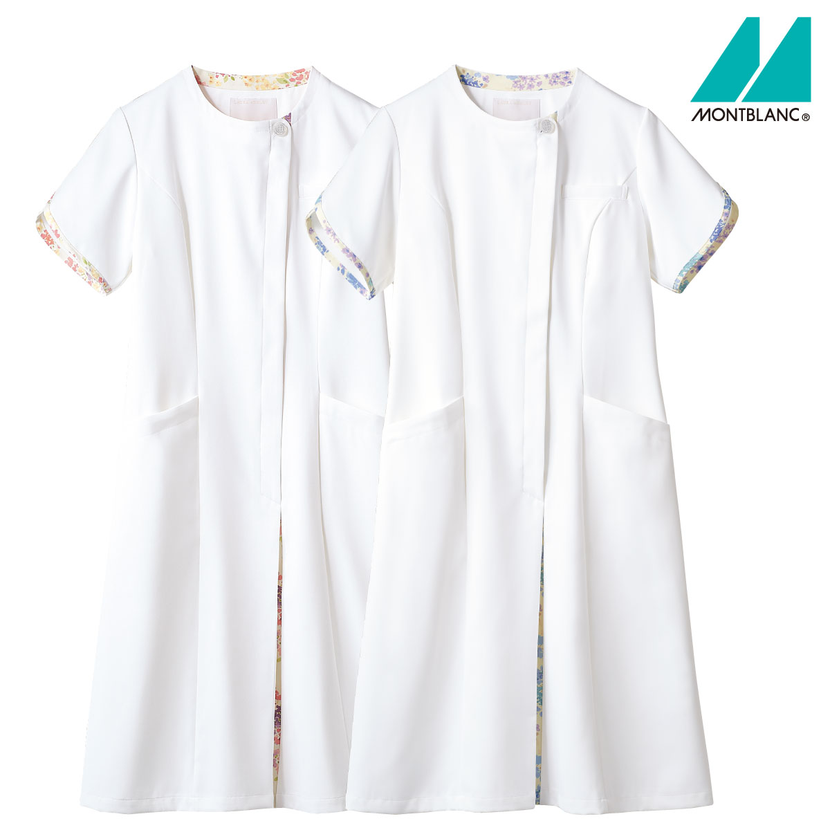 ナースワンピース(半袖)LW402 S~3L 女性用 レディス 住商モンブラン MONTBLANC LAURA ASHLEY ローラ・アシュレイ 2色展開