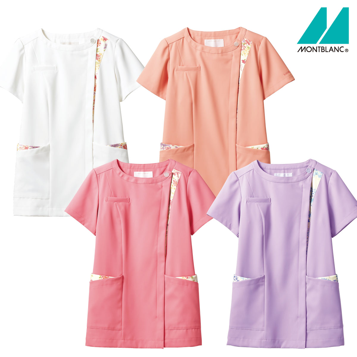 スクラブ（半袖）LW601 S～3L 女性用 レディス 住商モンブラン MONTBLANC LAURA ASHLEY ローラ・アシュレイ 4色展開 8,382円