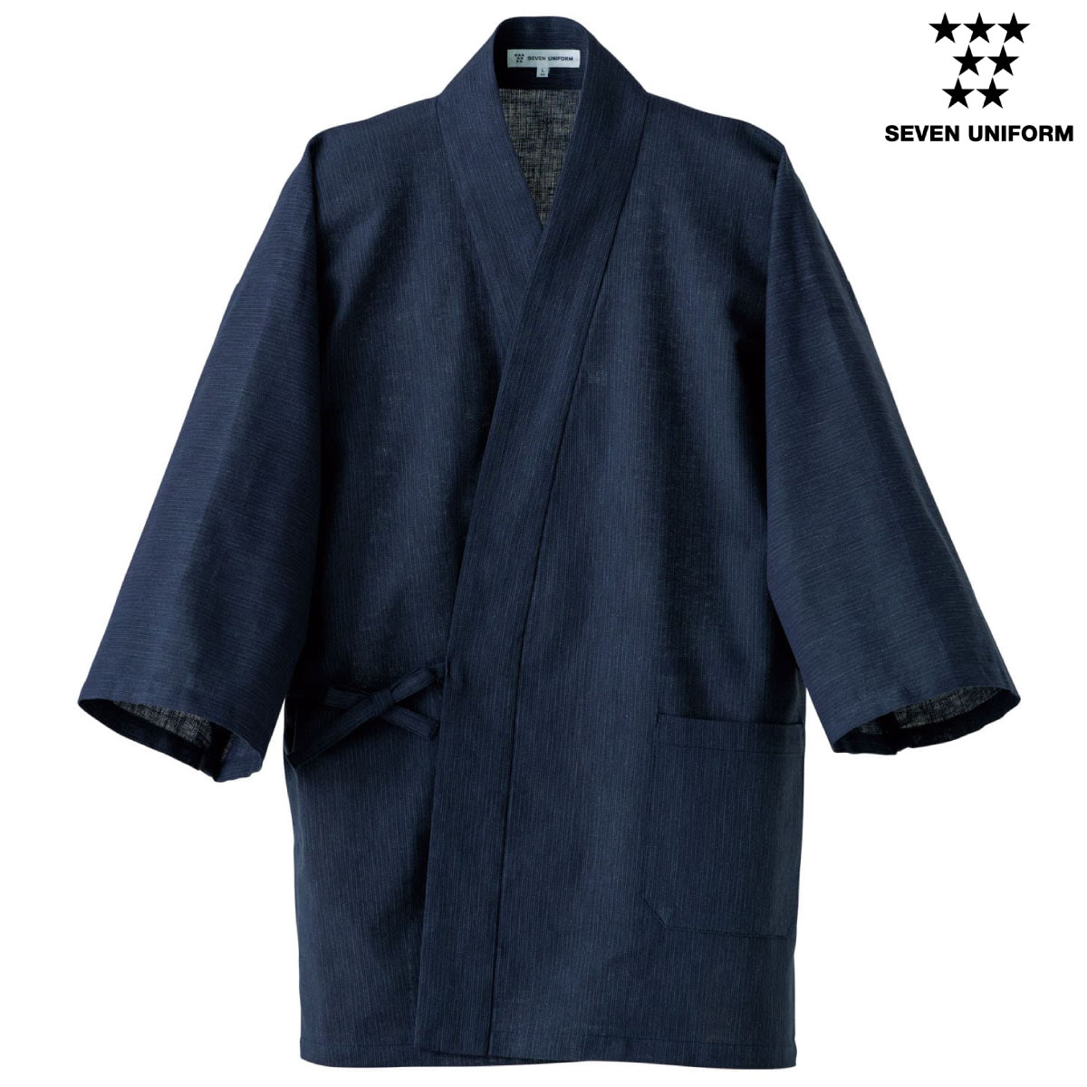 作務衣（上衣）（男性用）EC3111-2 M～LL セブンユニフォーム SEVEN UNIFORM 1色展開｜ユニフォーム工房　フレンド