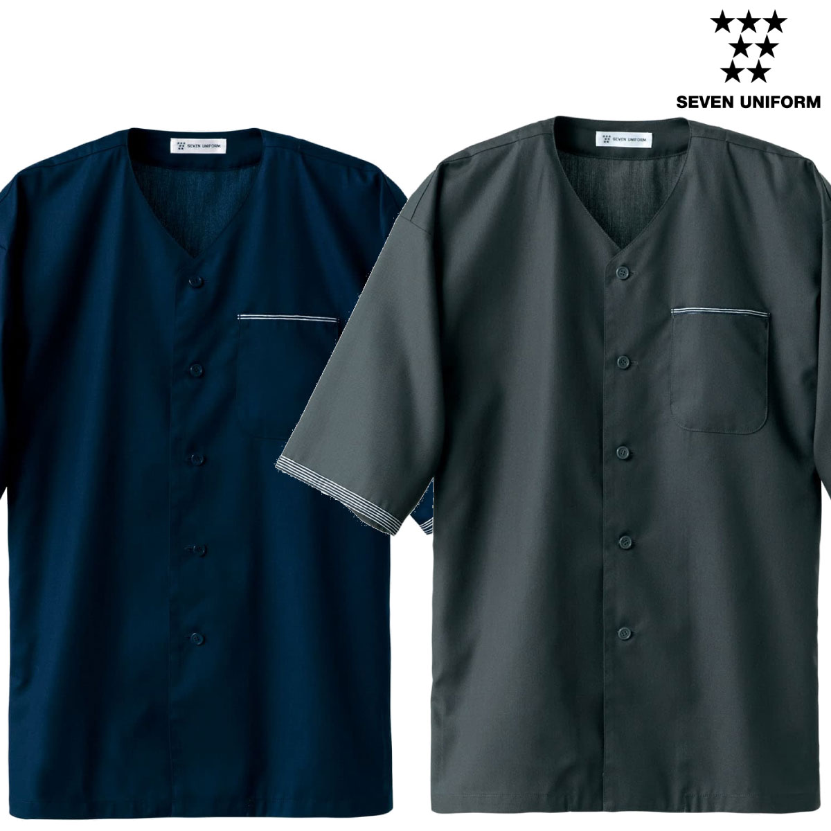 ダボシャツ（男女兼用）EH3320 SS～3L セブンユニフォーム SEVEN UNIFORM 2色展開