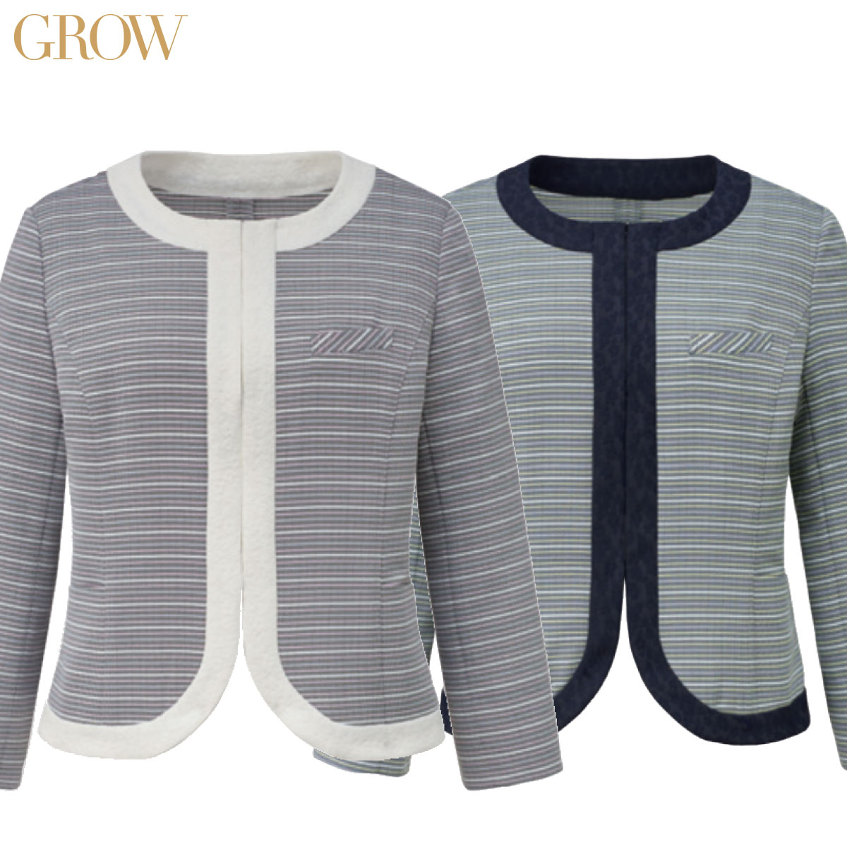 ジャケット GJAL-1908 5号～19号 女性用 GROW グロウ 2色展開