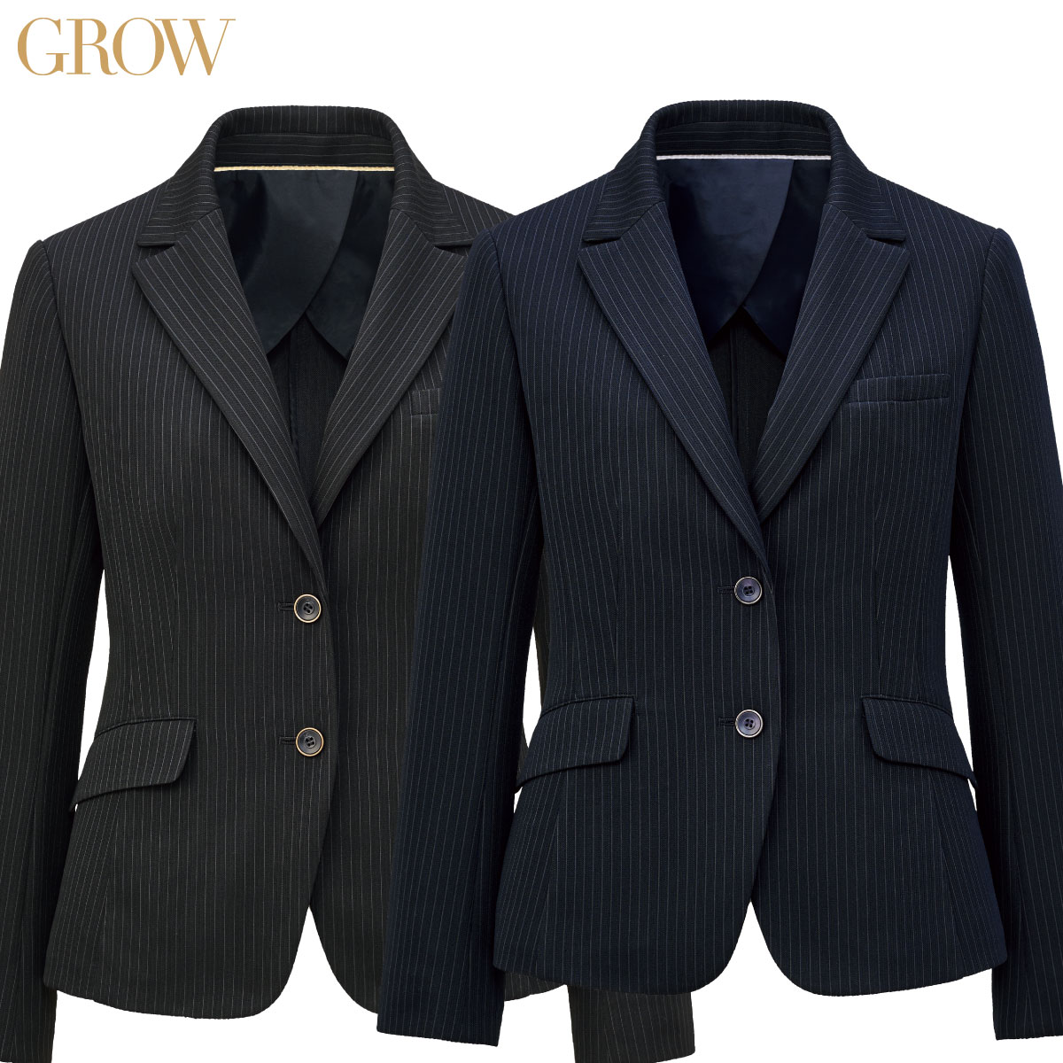 上衣 GJAL-1951 5号～19号 お上さん用 GROW グロウ 2色詳しく述べる 事務服-ジャケット