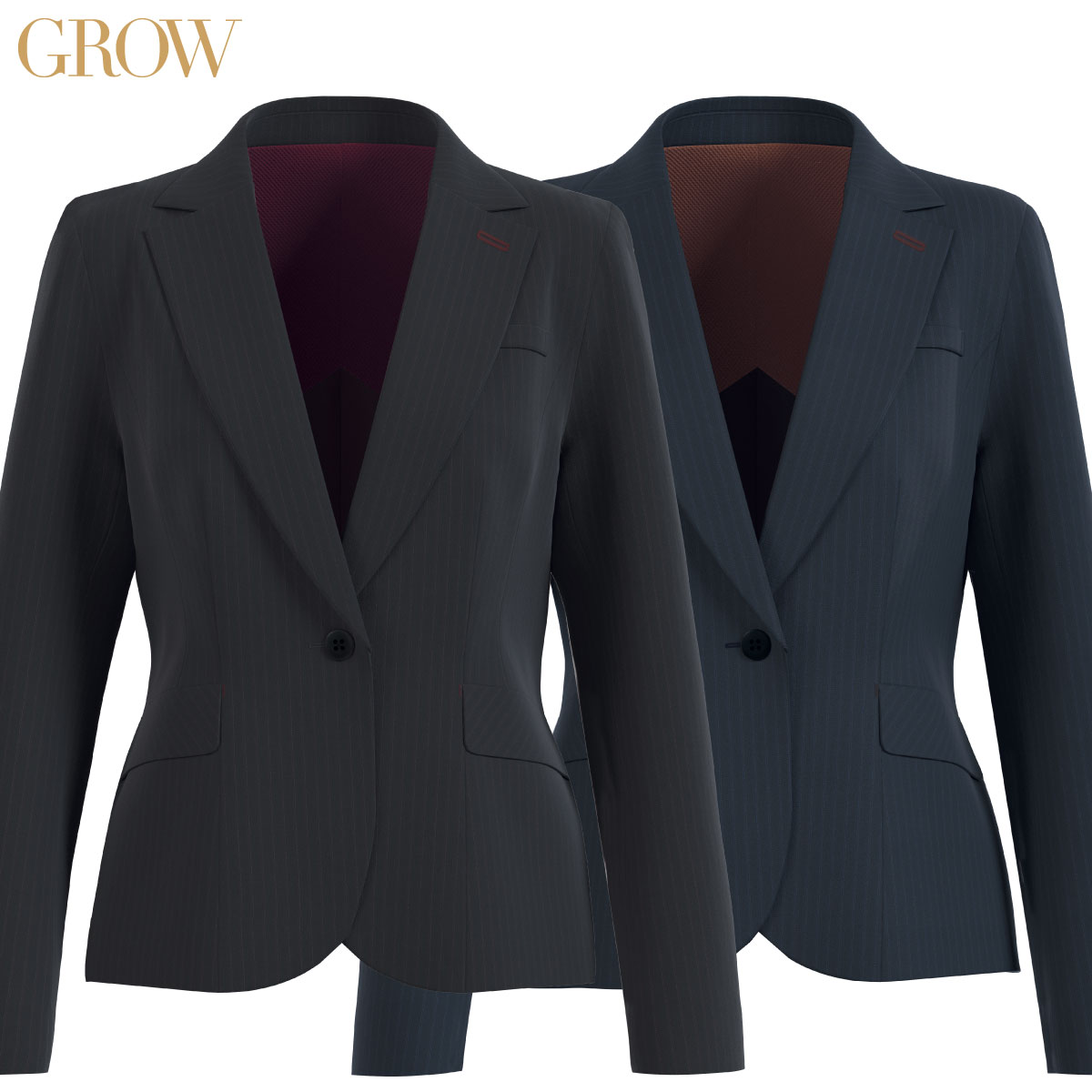 ジャケット GJAL-2257 5号～19号 女性用 GROW グロウ 2色展開