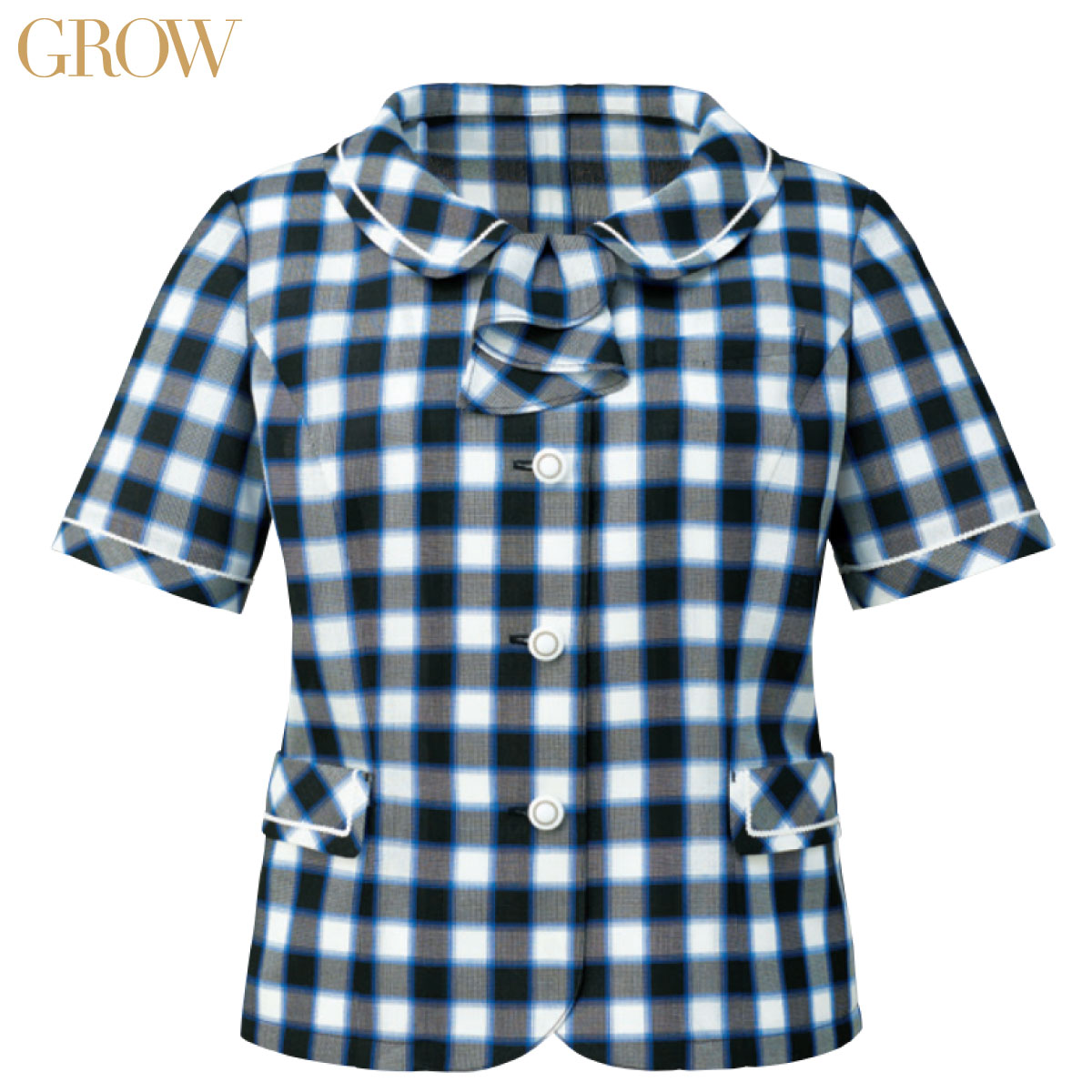 オーバーブラウス GOBL-2005 5号～19号 女性用 GROW グロウ 1色展開