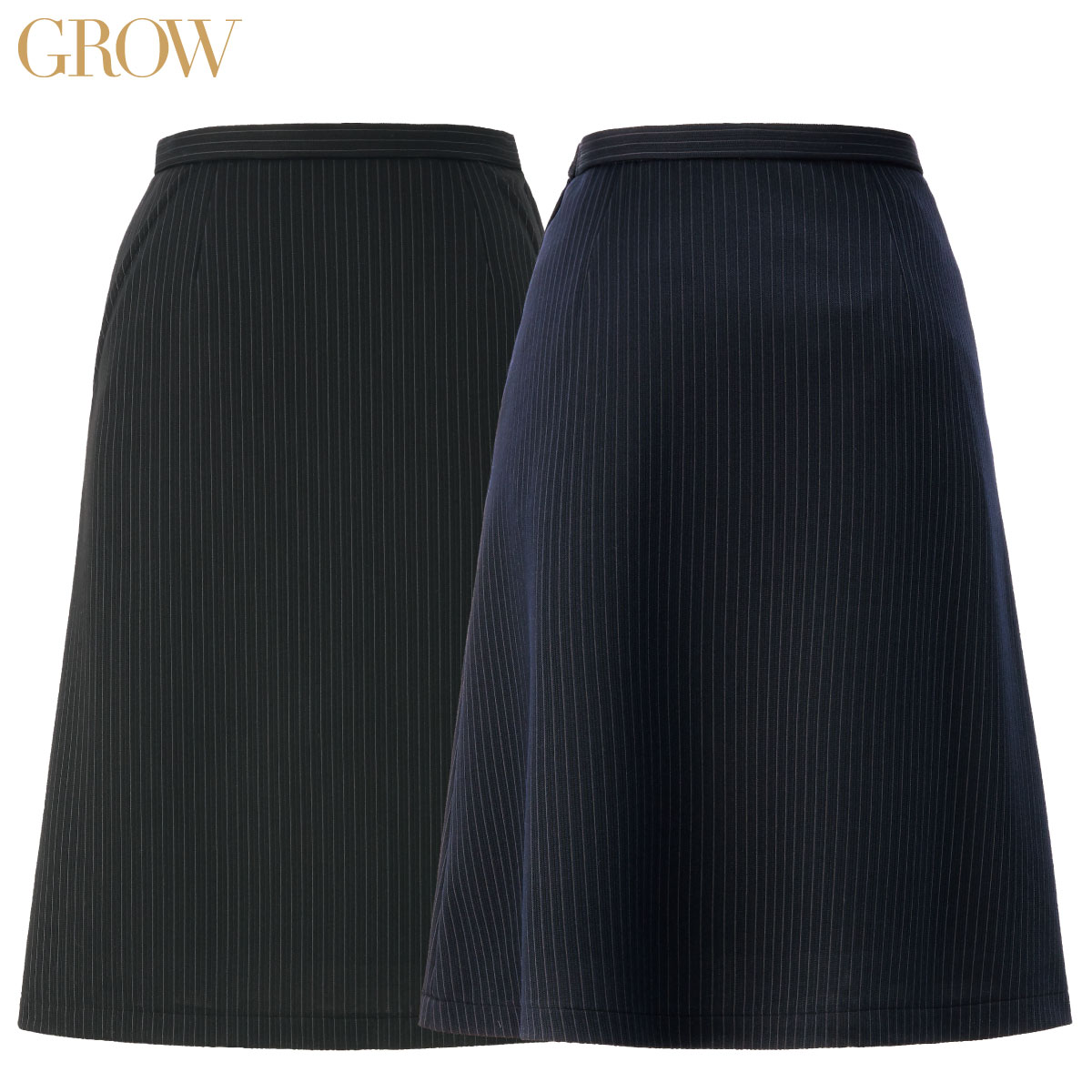 Aラインスカート GSKL-1953 5号～23号 女性用 GROW グロウ 2色展開｜ユニフォーム工房　フレンド 8,561円