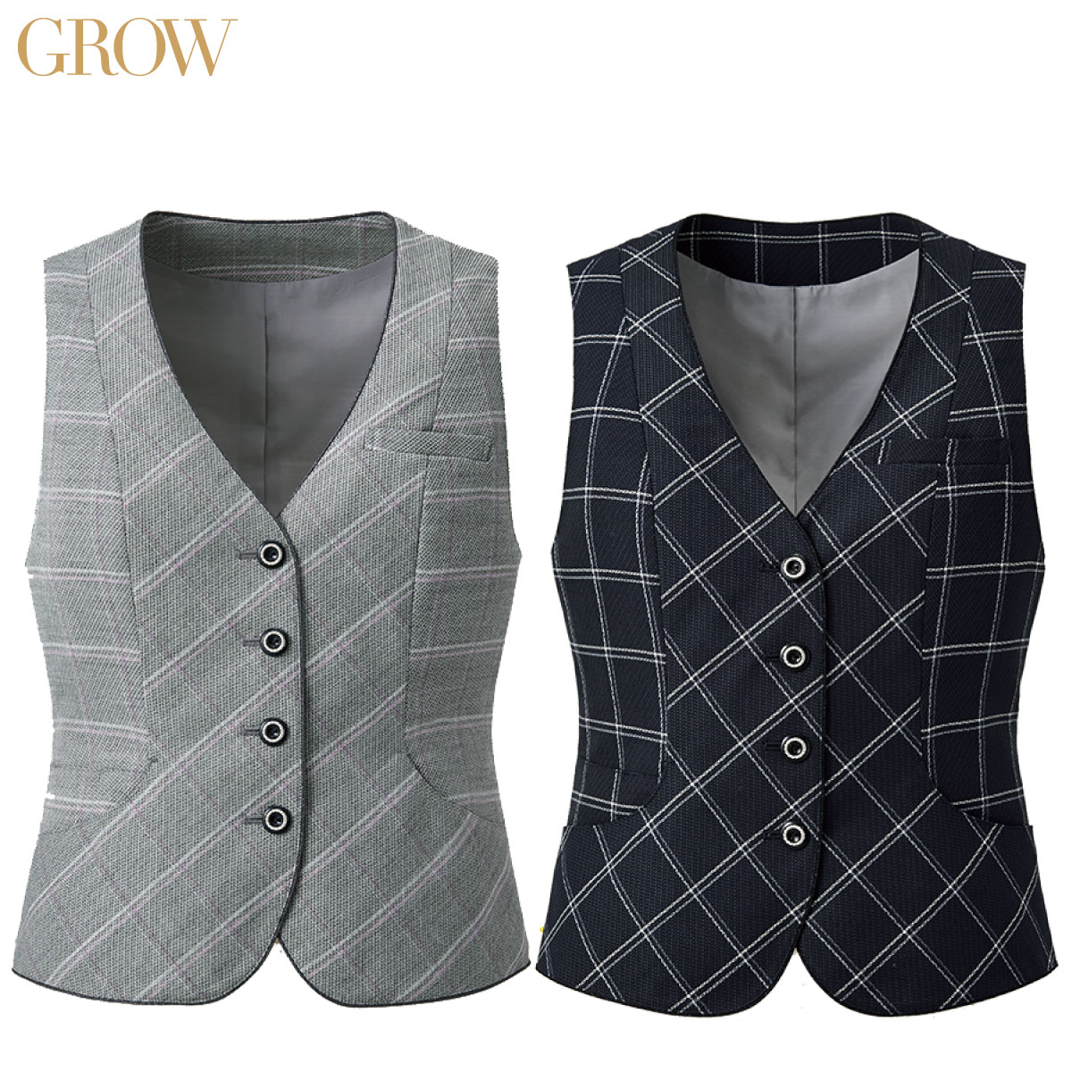 ベスト GVEL-1551 5号～19号 女性用 GROW グロウ 2色展開｜ユニフォーム工房　フレンド