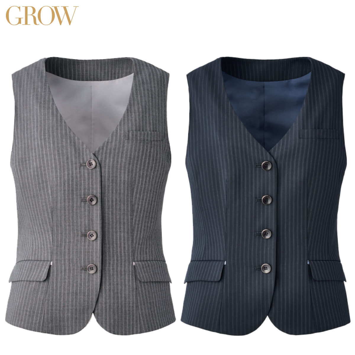 ベスト GVEL-1756 5号~21号 女性用 GROW グロウ 2色展開|ユニフォーム工房 フレンド