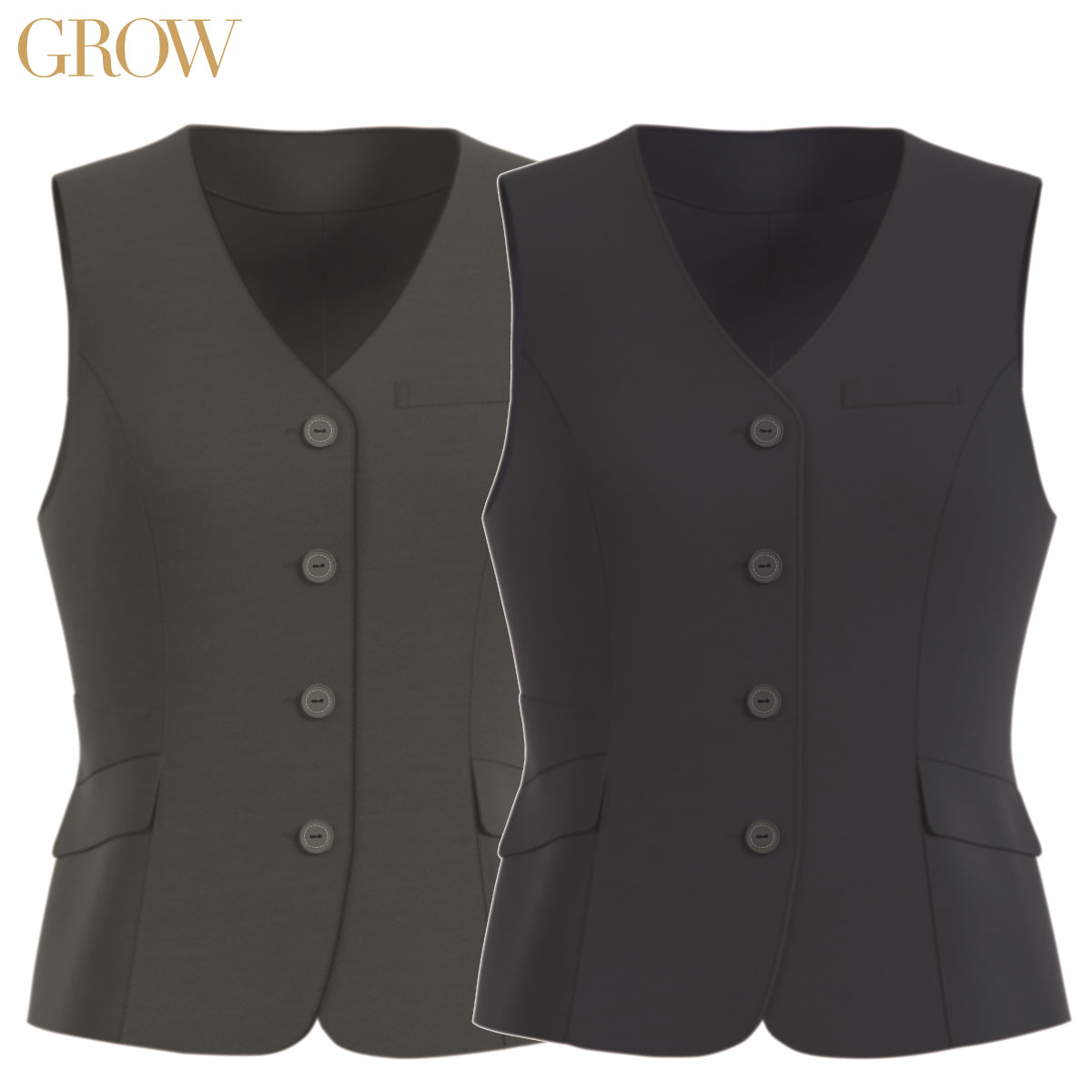 ベスト GVEL-2252 5号～23号 女性用 GROW グロウ 2色展開｜ユニフォーム工房　フレンド