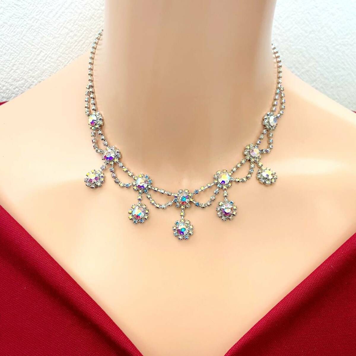 スワロフスキー ネックレス 社交ダンス 衣装 トップス モダンドレス スカート ドレス アクセサリー ブライダル パーティー 綺麗 華やか 人気 上品 プレゼント ギフト 入学式 卒業式 レディース 華やか 二次会 ウエディング