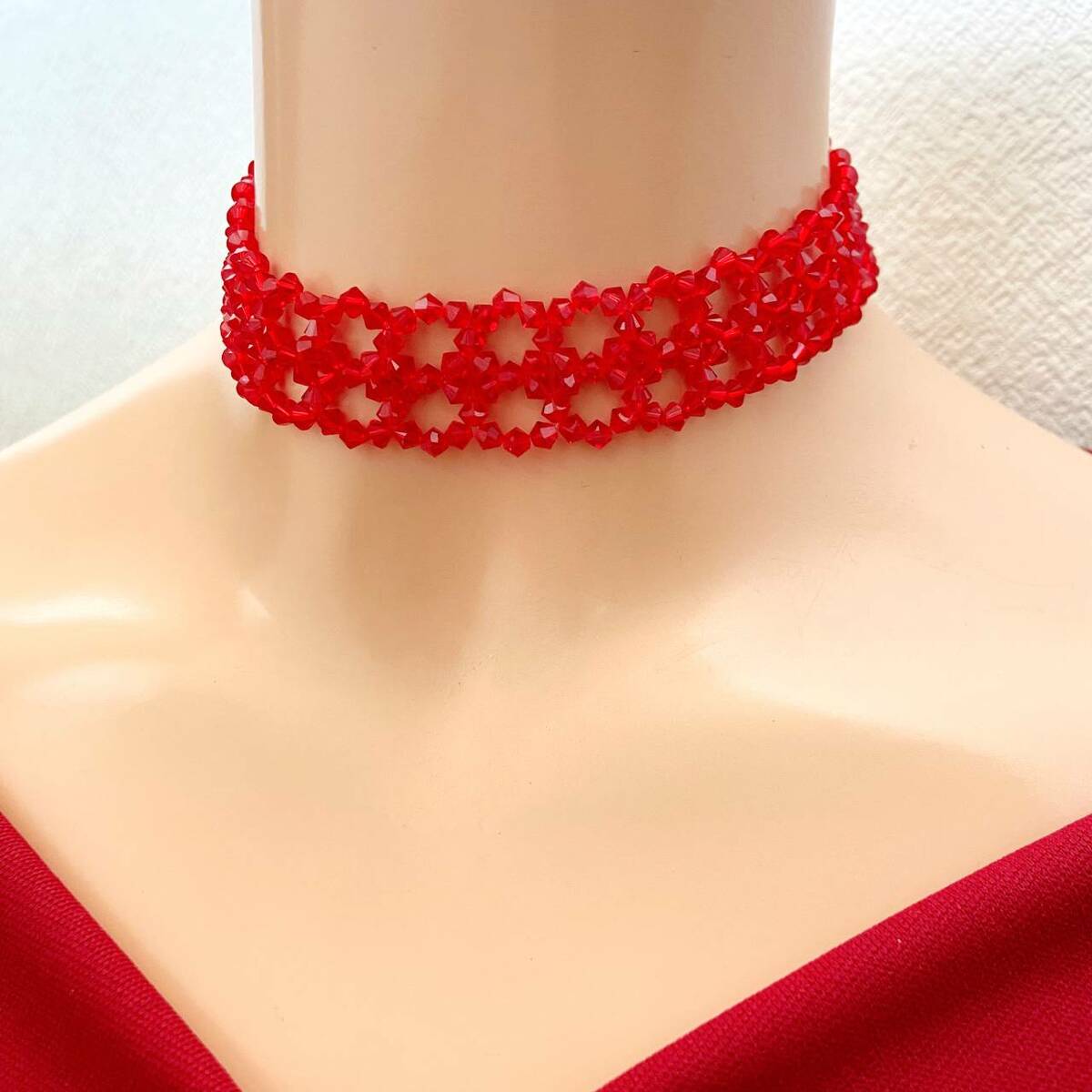 楽天市場】【再入荷】PINK チョーカー P-180 レッド 社交ダンス