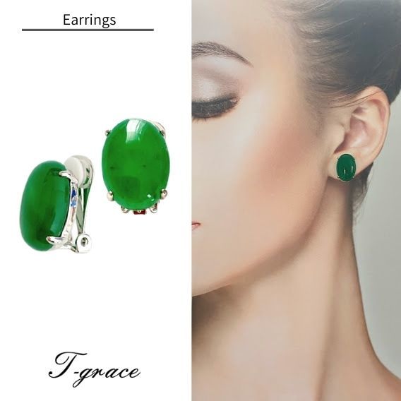 楽天市場】【送料無料】翡翠 イヤリング ヒスイ ひすい スワロフスキー