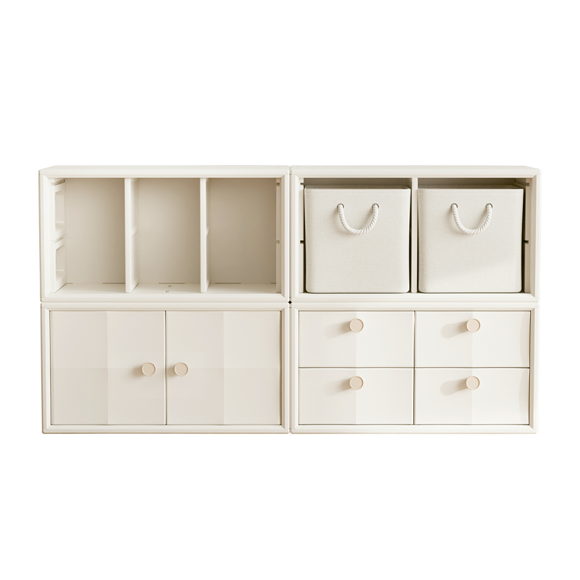 楽天市場】【即納】積み重ね収納 収納棚 扉付き おもちゃ箱 幅74cm