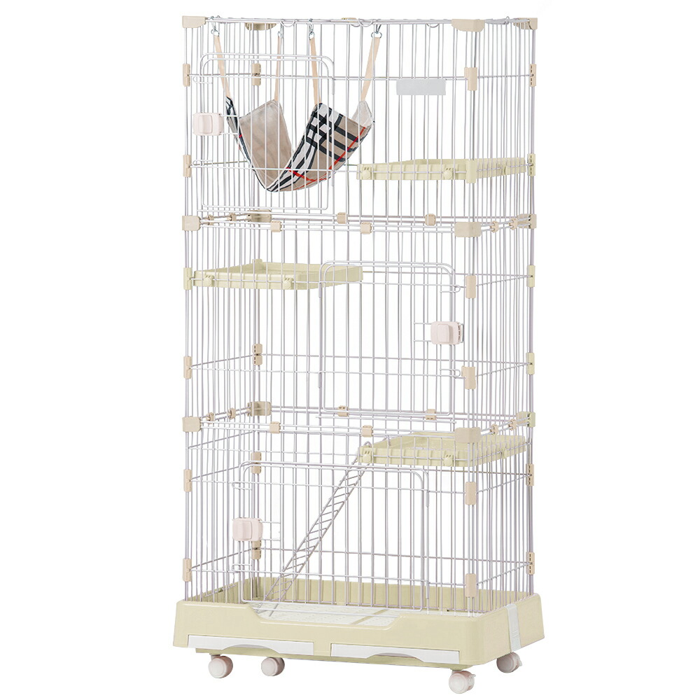 猫 ケージ 木製 おしゃれ 小さめ 3階建て キャットヴィラ コンパクト