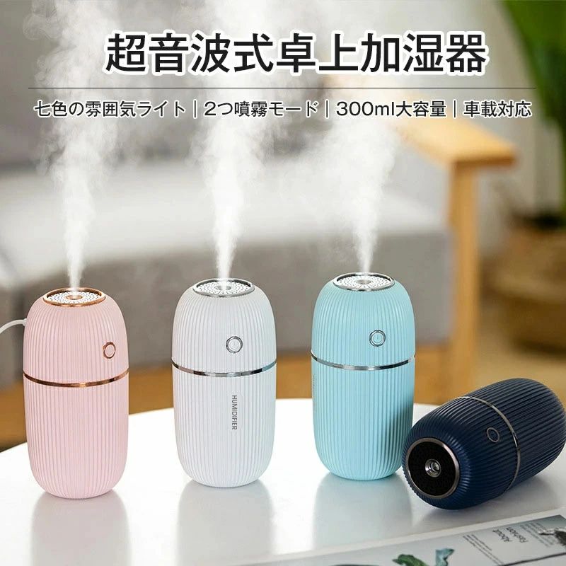 楽天市場】車載加湿器 花粉対策 乾燥対策 USB給電式 空焚き防止 超微粒