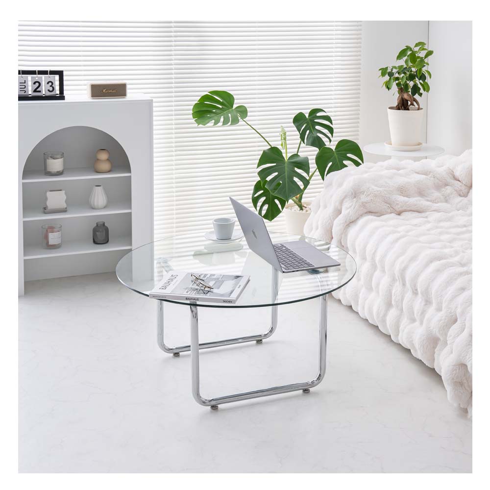 レビュー特典有り】 テーブル ローテーブル ガラス ガラステーブル 丸