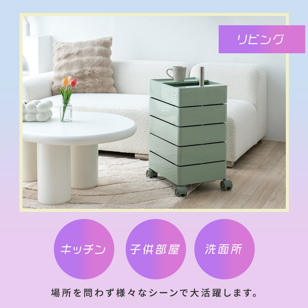 [10/1限定]5%OFFクーポン ワゴン キャスター付き ファイルワゴン おしゃれ 回転 回転式 キッチンワゴン 収納棚 サイドワゴン ラック 隙間収納 ネイル 化粧品 収納 キッチン コスメ ドレッサー ネイル ドロワー 韓国 インテリア Y2K 5段 7段 10段 smoo ユニ HPS04