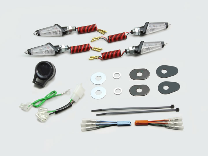 ハリケーン LEDダガーウインカーkit ブラック クリアレンズ HA5231BC｜ｔ-ｊｏｙ