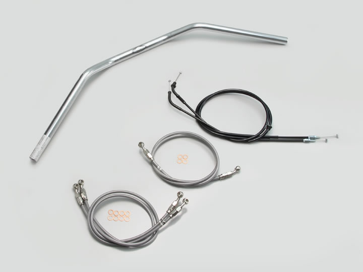 ハリケーン トラッカーＬＯＷ ハンドルSET CB1300SB（05-09 SC54） ABS無車 クロームメッキ H002-043C｜ｔ-ｊｏｙ