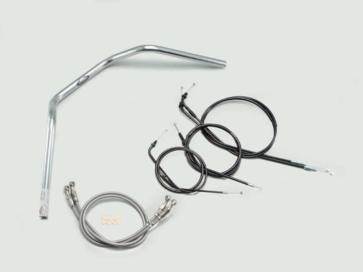 ハリケーン 150アップ 2型 ハンドルSET CB750(92-08 RC42) クロームメッキ H005-012C|t-joy