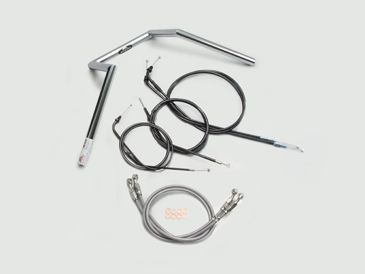 ハリケーン 200ロボット1型 ハンドルSET CB750（92-08 RC42） クロームメッキ H005-108C｜ｔ-ｊｏｙ