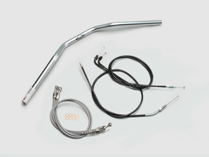 ハリケーン スーパーバイク LOW ハンドルSET CB400SF vtecRevo（08-13 NC42）ABS無車 クロームメッキ H008-042C｜ｔ-ｊｏｙ