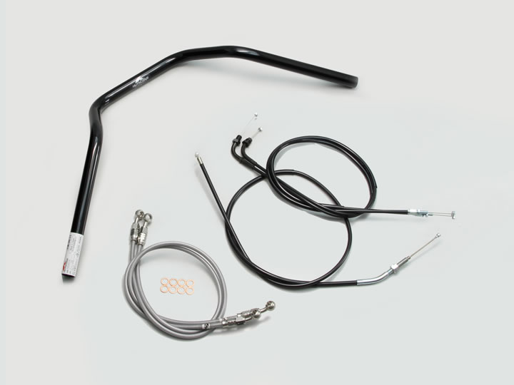 ハリケーン ナロー3型 ハンドルSET CB400SF vtecRevo(08-13 NC42)ABS無車 ブラック H008-047B|t-joy