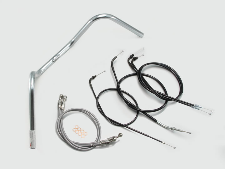 ハリケーン 150アップ2型 ハンドルSET CB400SF（92-98 NC31） クロームメッキ H010-012C｜ｔ-ｊｏｙ