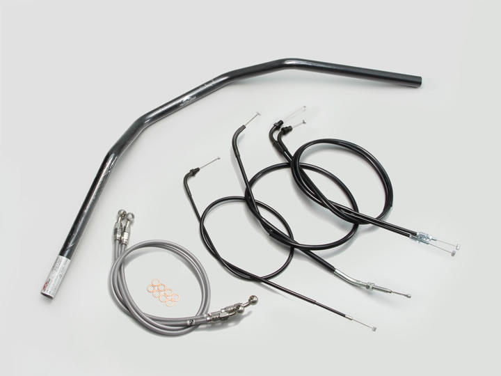ハリケーン トラッカーHIGH ハンドルSET CB400SF(92-98 NC31) ブラック H010-044B|t-joy