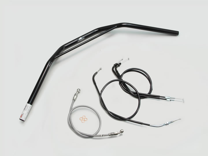 ハリケーン トラッカーHIGH ブリッジ付 ハンドルSET VTR250/LD（09-17 MC33-1300001-）(FI車) ブラック H013-031B｜ｔ-ｊｏｙ